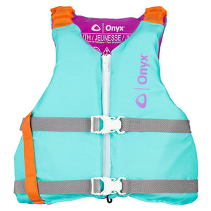 Onyx Youth Universal Paddle Vest - Aqua [121900-505-002-21] - BuoyMart.com  Personal Flotation Devices Onyx Outdoor