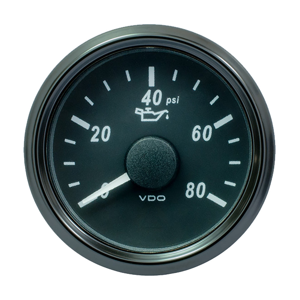 VDO SingleViu 52mm (2-1/16") Oil Pressure Gauge - 80 PSI - 240-33 Ohm [A2C3833230030] - BuoyMart.com  Gauges VDO