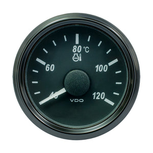 VDO SingleViu 52mm (2-1/16") Water Temp. Gauge - Euro - 120 C - 291-22 ohm [A2C3833330030] - BuoyMart.com  Gauges VDO