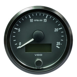 VDO SingleViu 80mm (3-1/8") Tachometer - 2500 RPM [A2C3832970030] - BuoyMart.com  Gauges VDO
