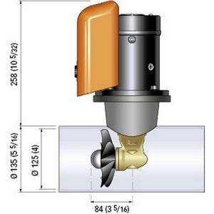 Quick Bow Thruster BTQ 125-40 40KGF - 12V - D125 - 2.2kW [FGBT12540120T00] - BuoyMart.com  Bow Thrusters Quick