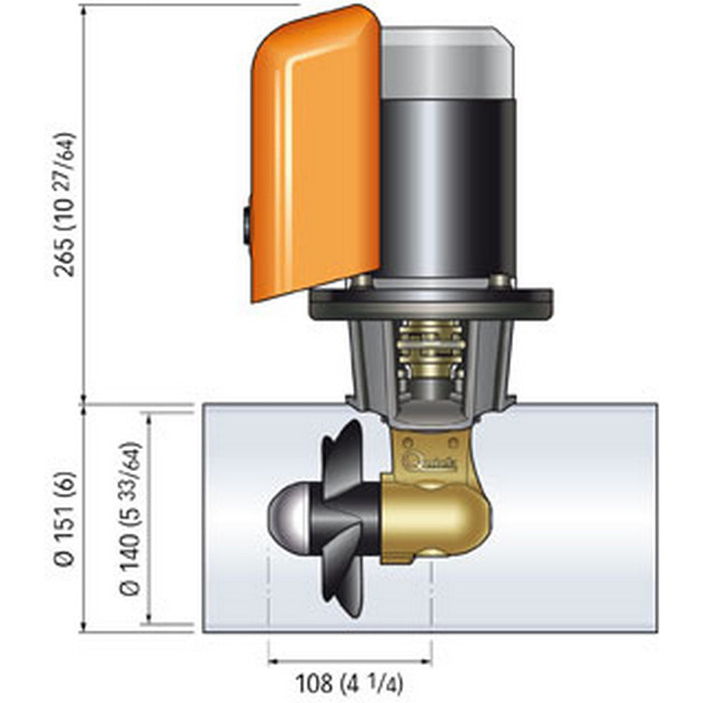 Quick Bow Thruster BTQ 140-40 40KGF - 12V - D140 - 2.2kW [FGBT14040120T00] - BuoyMart.com  Bow Thrusters Quick