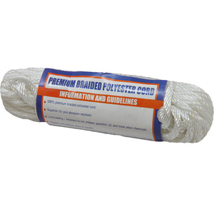 Sea-Dog Solid Braid Polyester Cord Hank - 5/32" x 50 - White [303304050-1] - BuoyMart.com  Accessories Sea-Dog