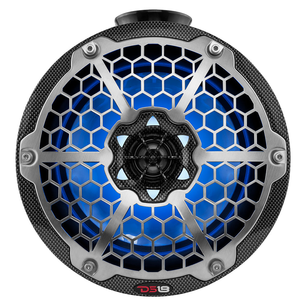 DS18 HYDRO 8" Compact Wakeboard Pod Tower w/RGB Light - 375W - Black Carbon Fiber [CF-PS8] DS18