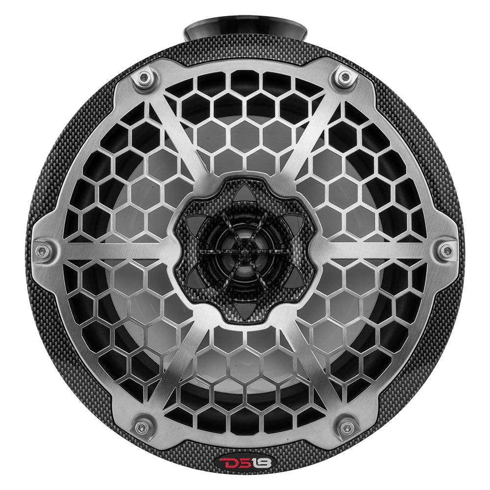 DS18 HYDRO 8" Compact Wakeboard Pod Tower w/RGB Light - 375W - Black Carbon Fiber [CF-PS8] DS18