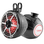 DS18 HYDRO 8" Compact Wakeboard Pod Tower w/RGB Light - 375W - Black Carbon Fiber [CF-PS8] DS18