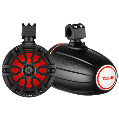 DS18 X Series HYDRO 8" Wakeboard Pod Tower Speaker w/RGB LED Light - 375W - Matte Black [NXL-X8TP/BK] DS18