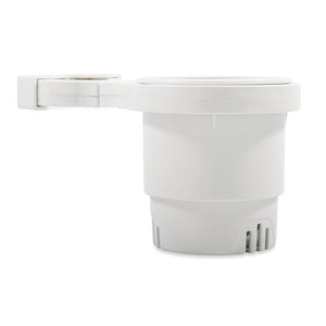 Camco Clamp-On Rail Mounted Cup Holder - Small for Up to 1-1/4" Rail - White [53086] - BuoyMart.com  Deck / Galley Camco