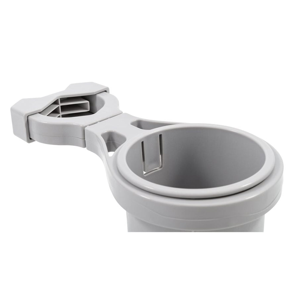 Camco Clamp-On Rail Mounted Cup Holder - Small for Up to 1-1/4" Rail - Grey [53093] - BuoyMart.com  Deck / Galley Camco