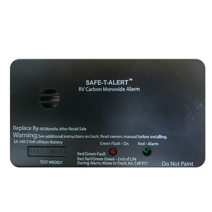 Safe-T-Alert SA-340 Black RV Battery Powered CO Detector - Rectangle [SA-340-BL] - BuoyMart.com  Fume Detectors Safe-T-Alert