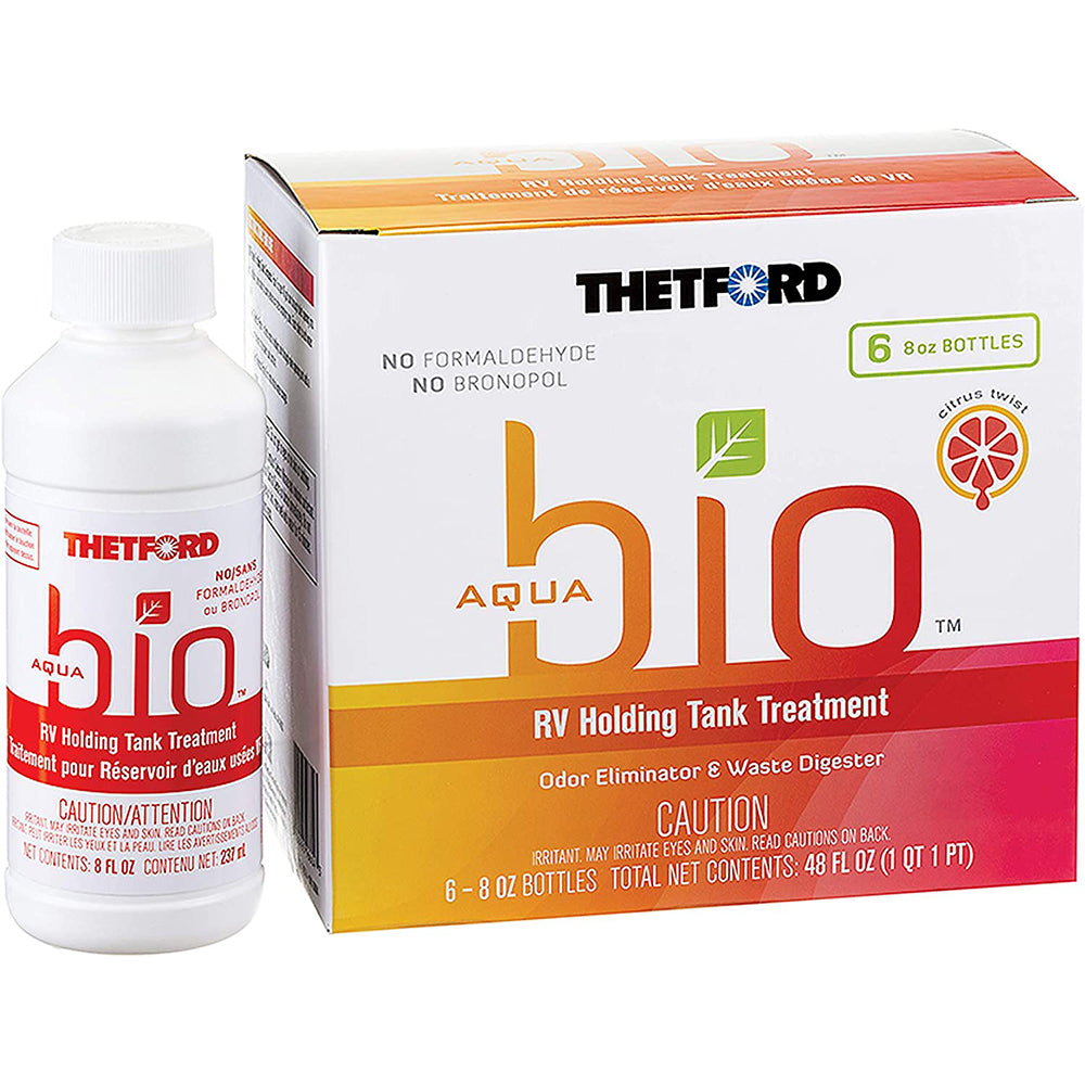 Thetford AquaBio RV Holding Tank Treatment - Citrus Twist Scent - 6-Pack of 8oz Bottles [96604] - BuoyMart.com  Marine Sanitation Thetford Marine