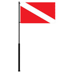 Mate Series Flag Pole - 36" w/Dive Flag [FP36DIVE] - BuoyMart.com  Fishing Accessories Mate Series