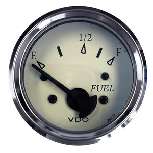 VDO Cockpit Marine 52MM (2-1/16") Fuel Level Gauge - White Dial/Chrome Bezel [301-15278] - BuoyMart.com  Gauges VDO
