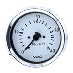 VDO Cockpit Marine 85MM (3-3/8") Diesel Tachometer - Alternator Input - White Dial/Chrome Bezel [333-15272] - BuoyMart.com  Gauges VDO
