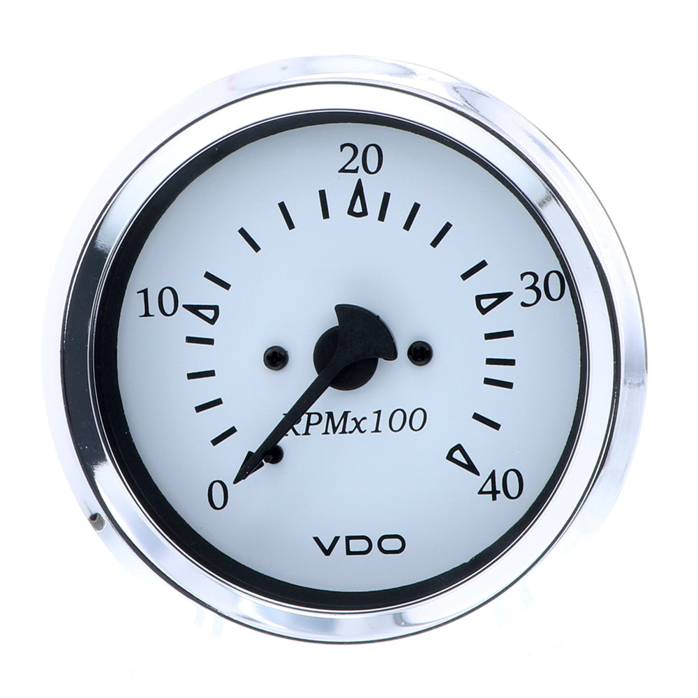 VDO Cockpit Marine 85MM (3-3/8") Diesel Tachometer - Alternator Input - White Dial/Chrome Bezel [333-15272] - BuoyMart.com  Gauges VDO