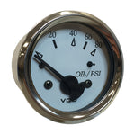 VDO Cockpit Marine 52MM (2-1/16") Oil Pressure Gauge - White Dial/Chrome Bezel [350-15276] - BuoyMart.com  Gauges VDO