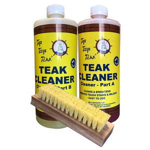 Tip Top Teak Cleaner Kit Part A  Part B w/Brush [TK860] - BuoyMart.com  Teak Tip Top Teak