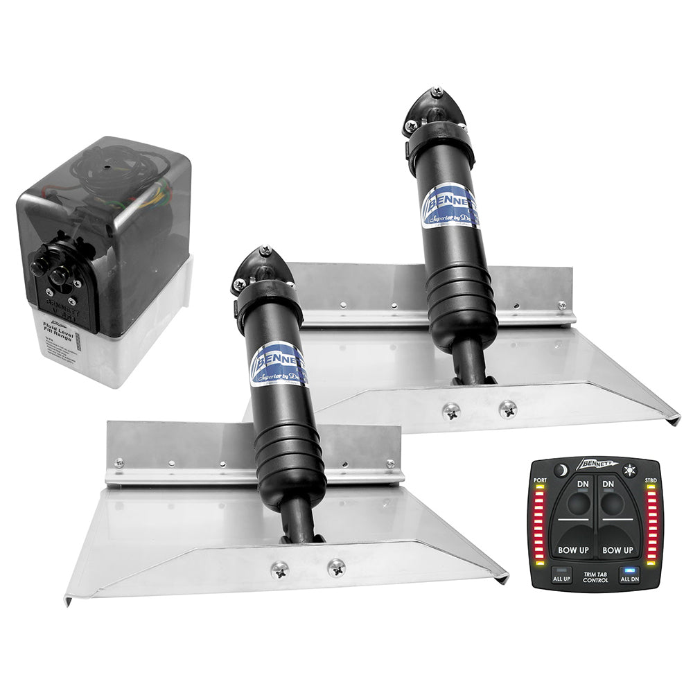 Bennett Marine 12x9 Hydraulic Trim Tab System w/One Box Indication [129OBI] - BuoyMart.com  Trim Tabs Bennett Marine