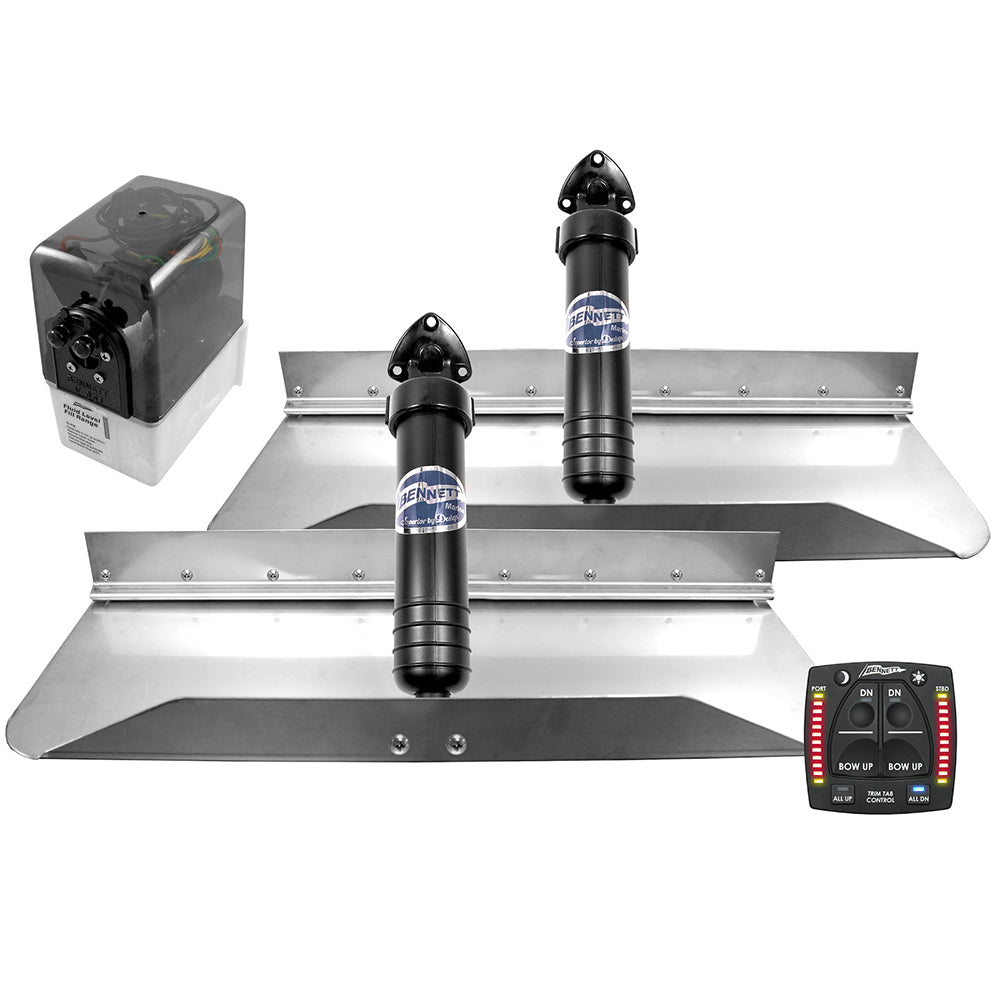 Bennett Marine 24x9 Hydraulic Trim Tab System w/One Box Indication [249OBI] - BuoyMart.com  Trim Tabs Bennett Marine