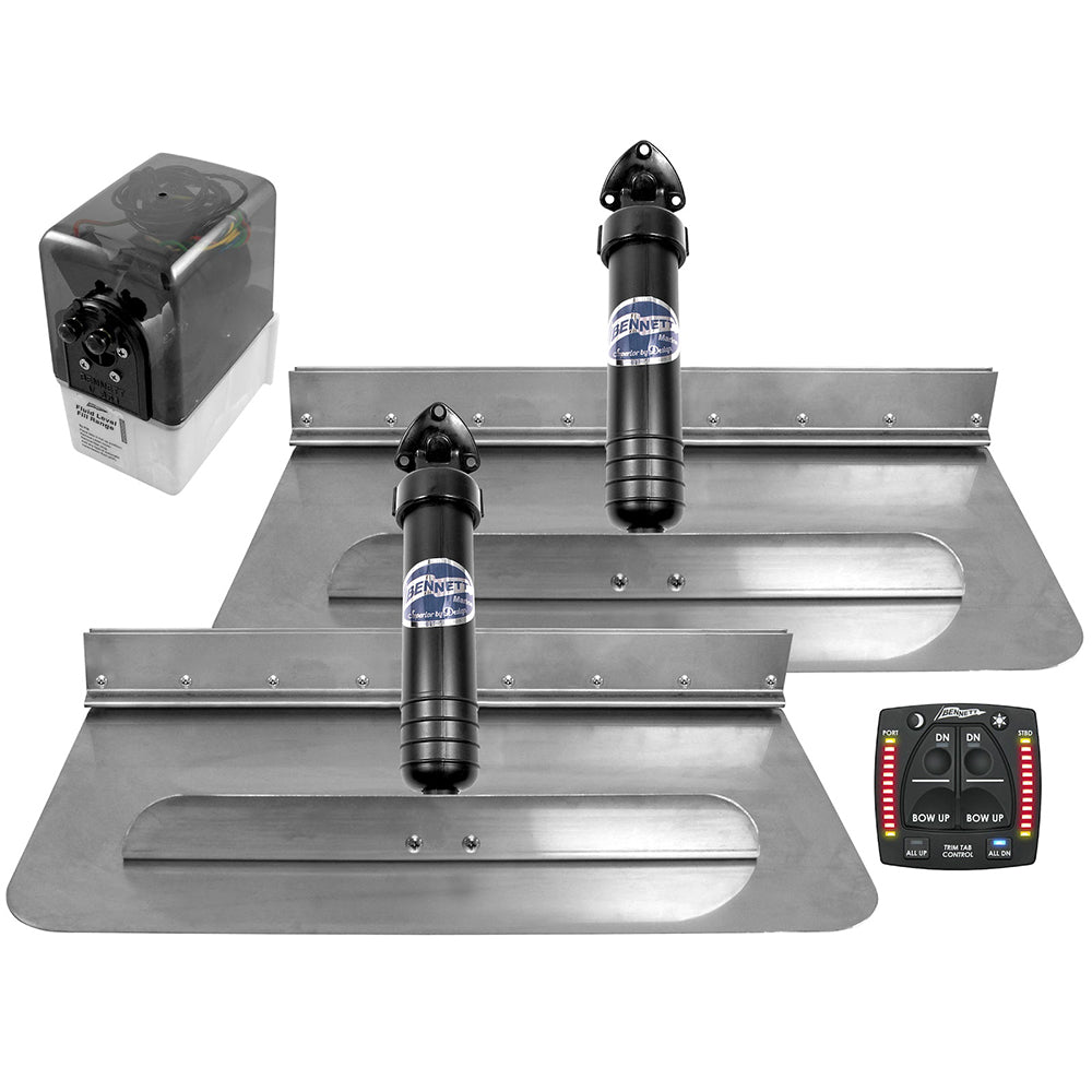 Bennett Marine 24x12 Hydraulic Trim Tab System w/One Box Indication [2412OBI] - BuoyMart.com  Trim Tabs Bennett Marine