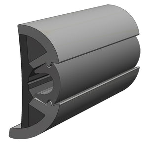 TACO SuproFlex Rub Rail Kit Gray w/Gray Insert - 2"H x 1.2"W x 80L [V11-9990GRD80-2] - BuoyMart.com  Rub Rail TACO Marine