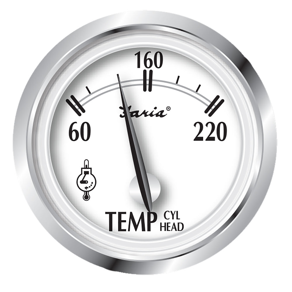 Faria Newport SS 2" Cylinder Head Temperature Gauge w/Sender - 60 to 220 F [25011] - BuoyMart.com  Gauges Faria Beede Instruments