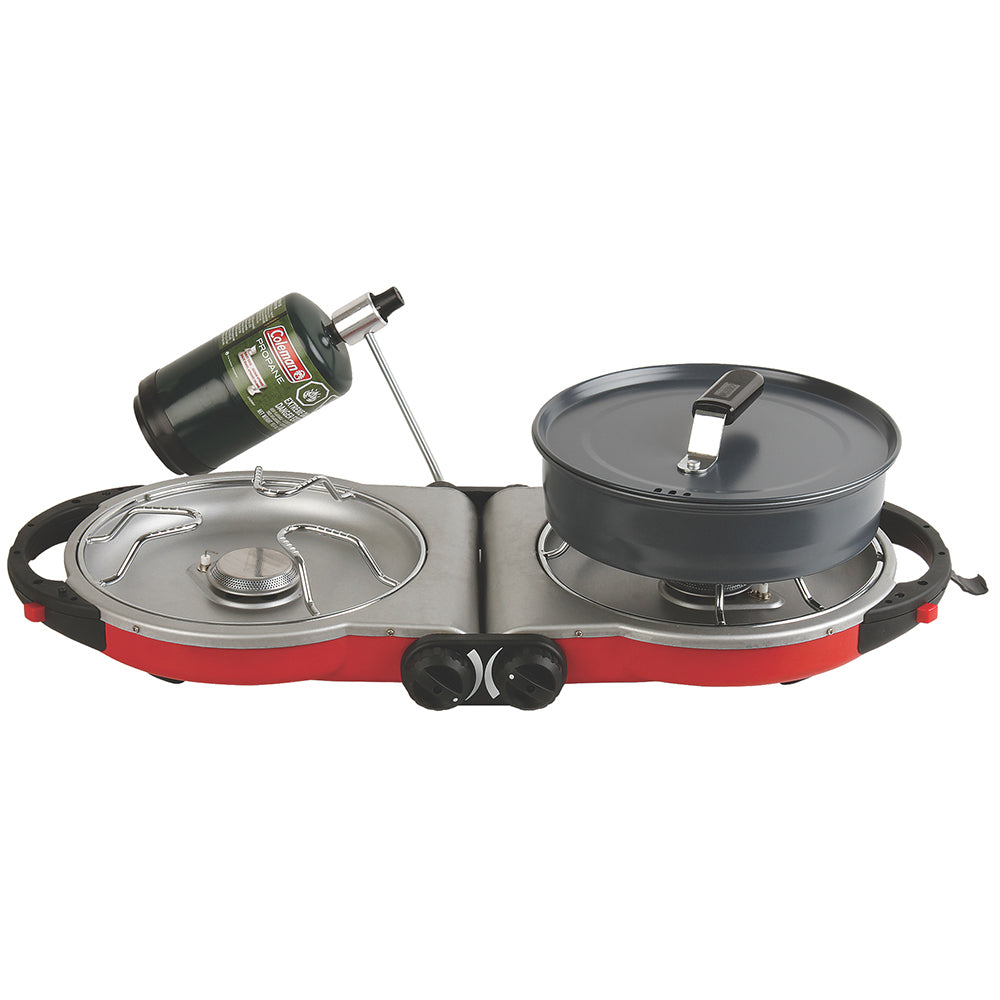 ColemanPerfectFlow InstaStart Fold N Go Stove - 2-Burner [2000038018] - BuoyMart.com  Camping Coleman