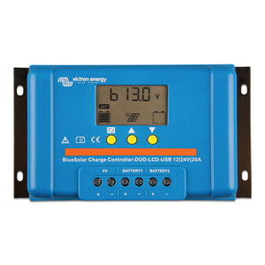 Victron BlueSolar PWM Charge Controller (DUO) LCD  USB Charge Control - 12/24VDC - 20A [SCC010020060] - BuoyMart.com  Battery Management Victron Energy