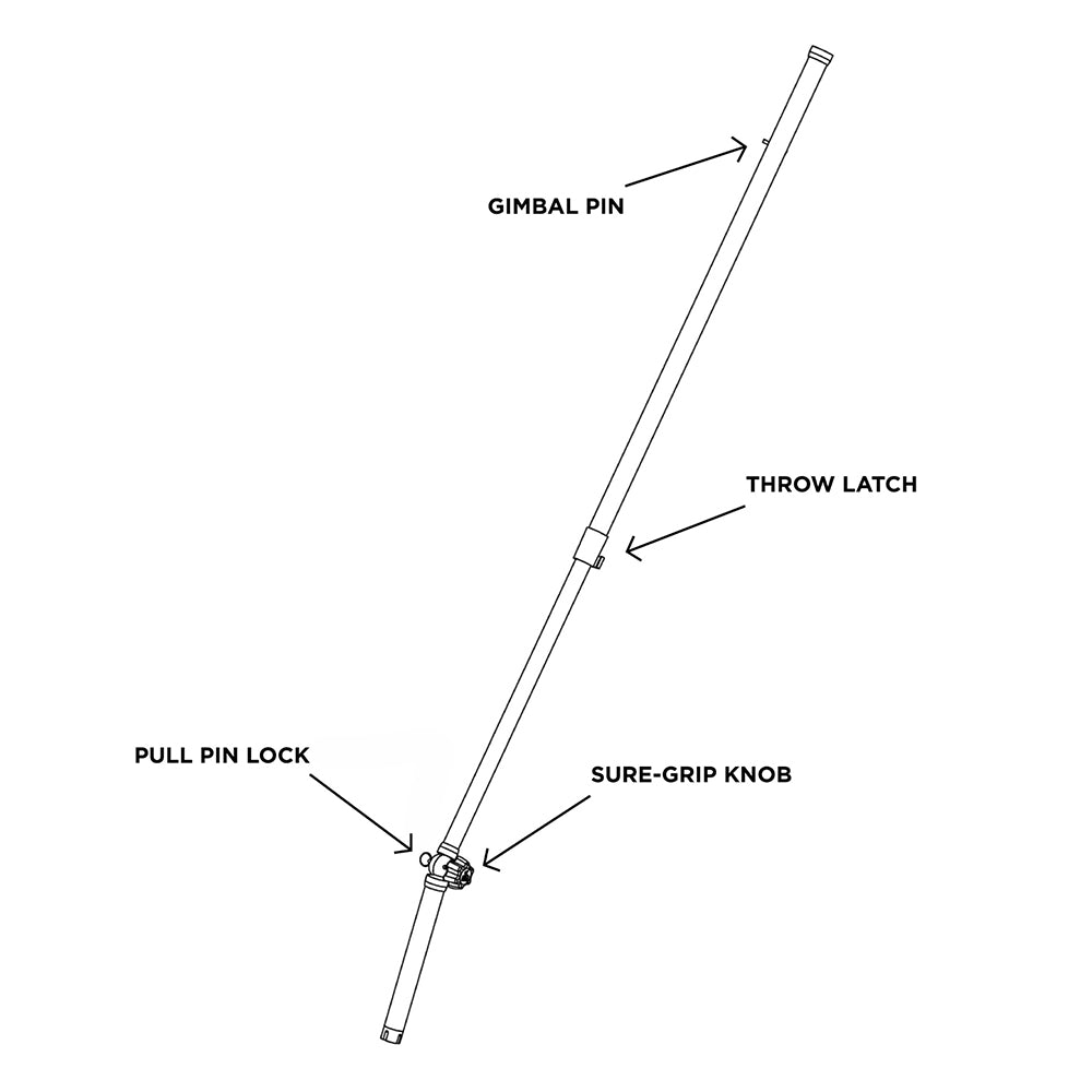 TACO ShadeFin Telescopic Rod Holder Mount [T10-3000-9] - BuoyMart.com  Biminis/Shades/Umbrellas TACO Marine
