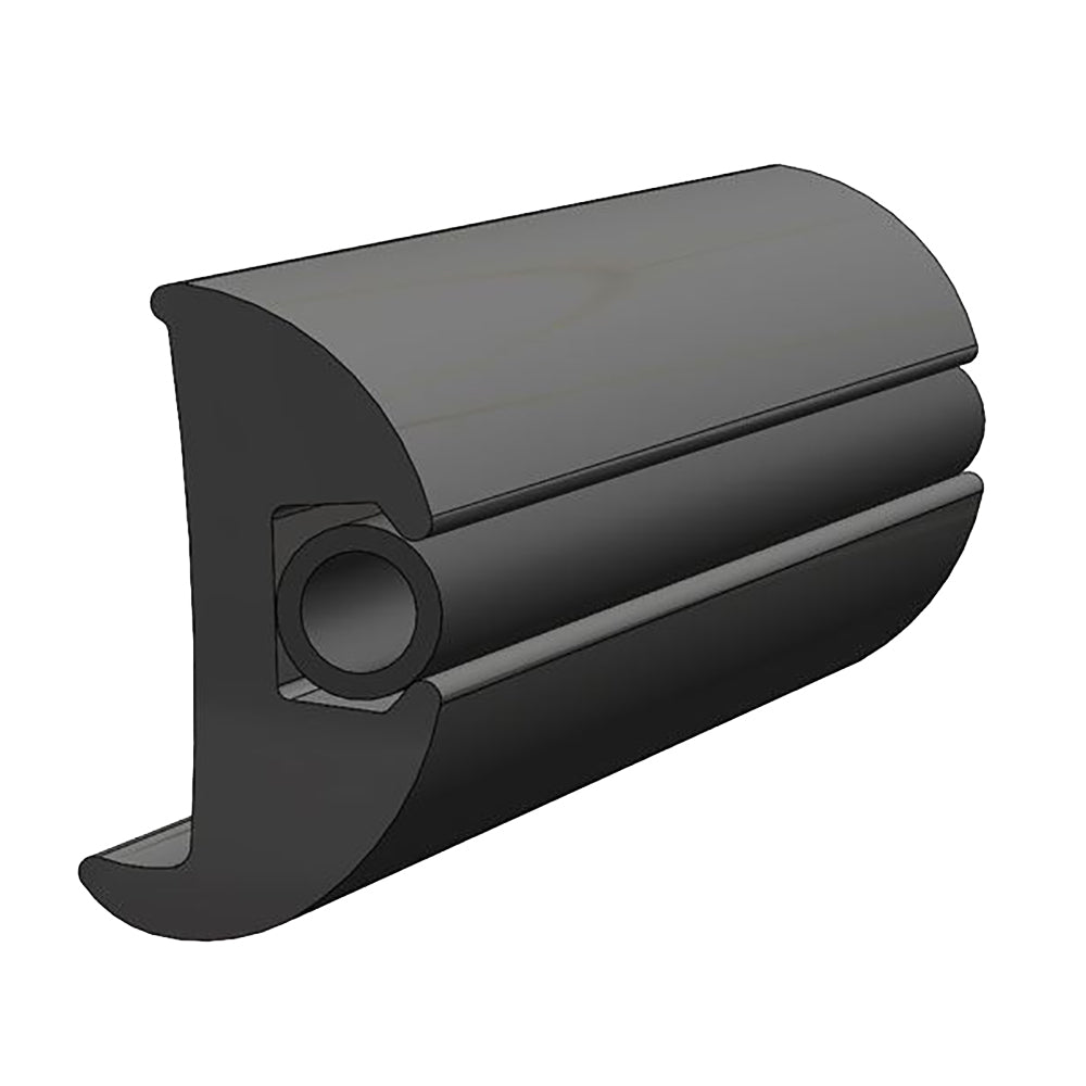 TACO Flexible Vinyl Black Rub Rail 1-1/16" x 1-7/8" 50L [V11-2423BKA50-1] - BuoyMart.com  Rub Rail TACO Marine