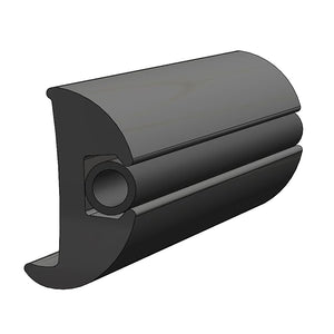 TACO Flexible Vinyl Black Rub Rail 1-1/16" x 1-7/8" 50L [V11-2423BKA50-1] - BuoyMart.com  Rub Rail TACO Marine