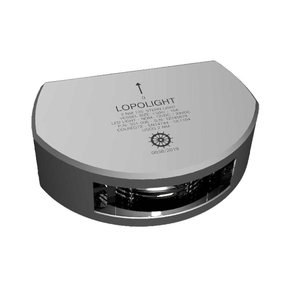 Lopolight Series 301-006 - Stern Light - 2NM - Vertical Mount - White - Silver Housing - 6M Cable [301-006-6M] - BuoyMart.com  Navigation Lights Lopolight