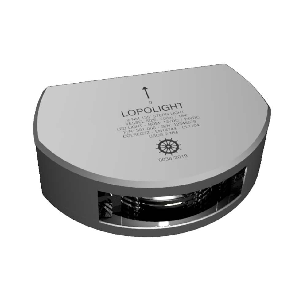 Lopolight Series 301-006 - Stern Light w/Deck Light - 2NM - Vertical Mount - White - Silver Housing [301-006DLX] - BuoyMart.com  Navigation Lights Lopolight