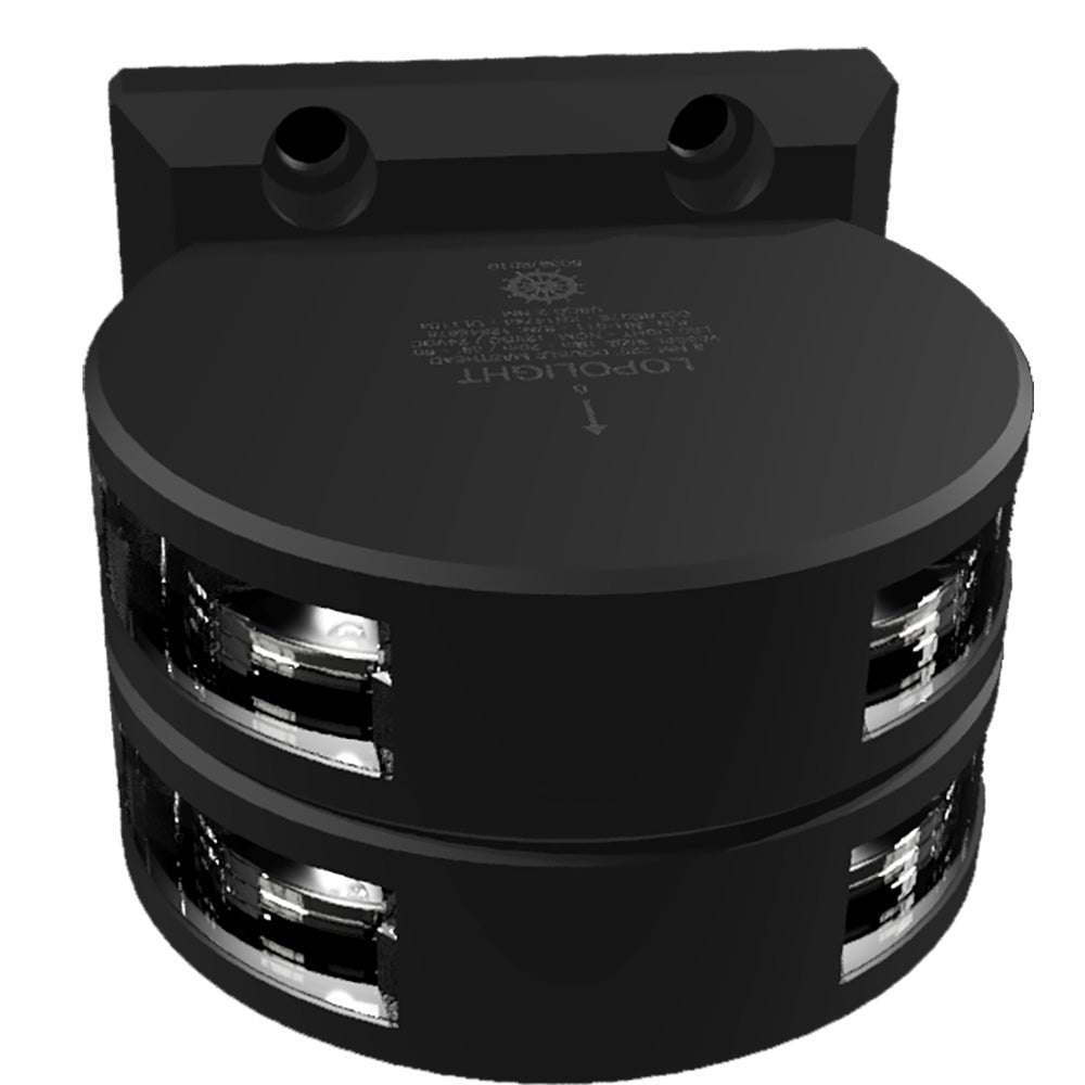 Lopolight Series 201-011 - Double Stacked Masthead Light - 3NM - Vertical Mount - White - Black Housing [201-011ST-B] - BuoyMart.com  Navigation Lights Lopolight