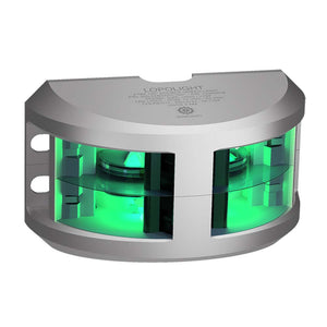 Lopolight Series 200-018 - Double Stacked Navigation Light - 2NM - Vertical Mount - Green - Silver Housing [200-018G2ST] - BuoyMart.com  Navigation Lights Lopolight
