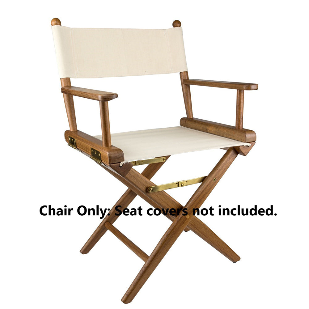 Whitecap Directors Chair w/o Seat Covers - Teak [60040] - BuoyMart.com  Teak Whitecap