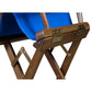 Whitecap Directors Chair w/Blue Seat Covers - Teak [60041] - BuoyMart.com  Teak Whitecap