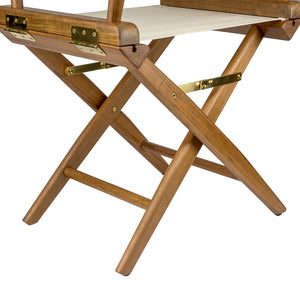 Whitecap Directors Chair w/Natural Seat Covers - Teak [60044] - BuoyMart.com  Teak Whitecap