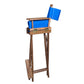 Whitecap Captains Chair w/Blue Seat Covers - Teak [60045] - BuoyMart.com  Teak Whitecap
