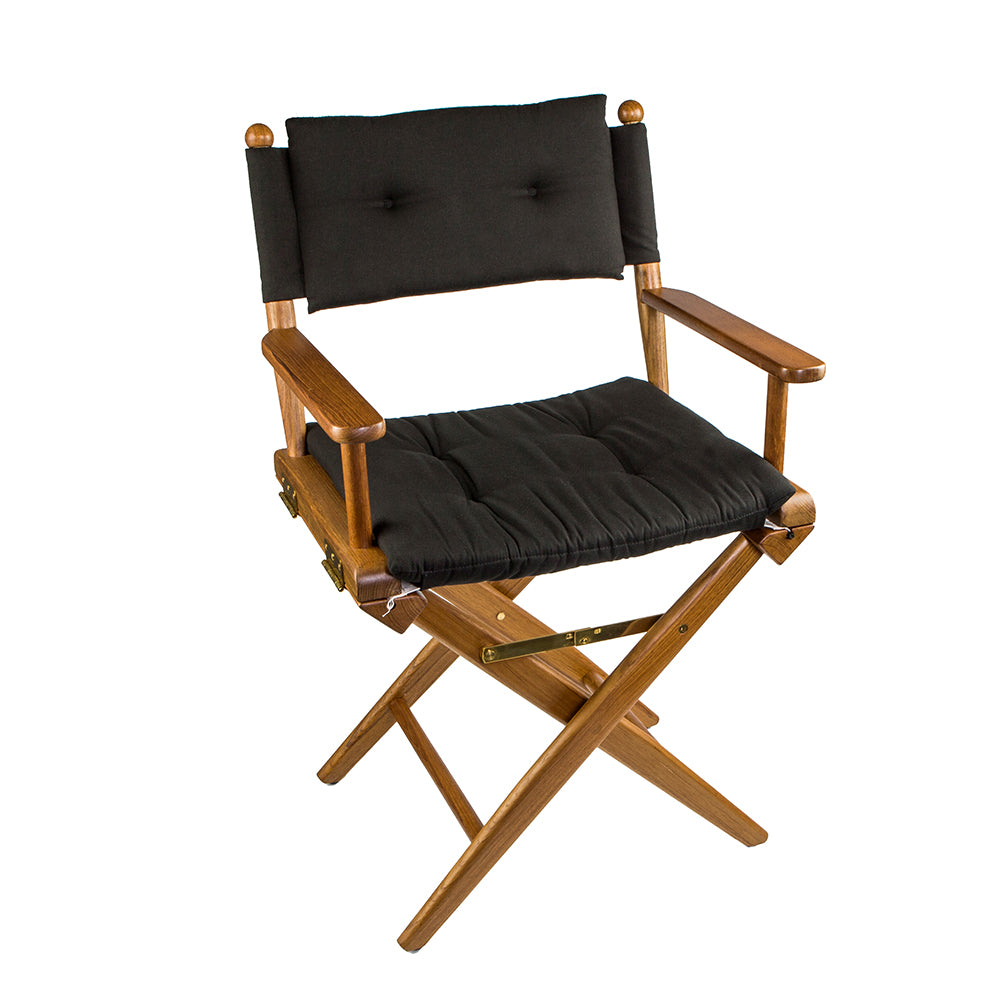 Whitecap Directors Chair w/Black Cushion - Teak [61041] Whitecap