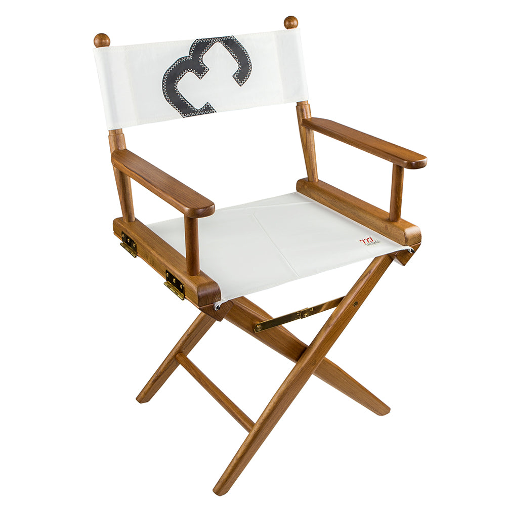 Whitecap Directors Chair w/Sail Cloth Seating - Teak [61044] - BuoyMart.com  Teak Whitecap