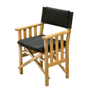 Whitecap Directors Chair II w/Black Cushion - Teak [61051] - BuoyMart.com  Teak Whitecap