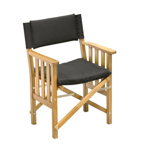 Whitecap Directors Chair II w/Black Cushion - Teak [61051] - BuoyMart.com  Teak Whitecap
