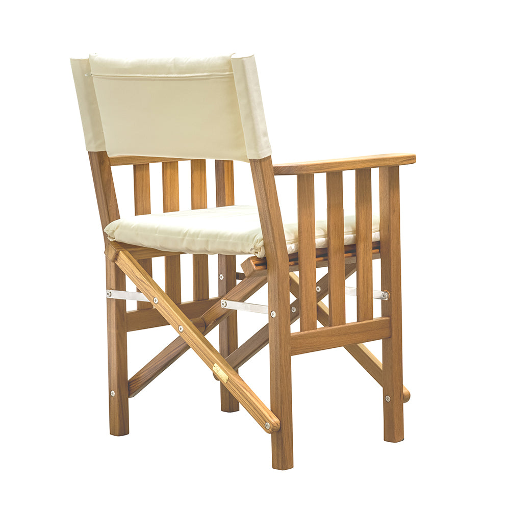 Whitecap Directors Chair II w/Cream Cushion - Teak [61053] - BuoyMart.com  Teak Whitecap