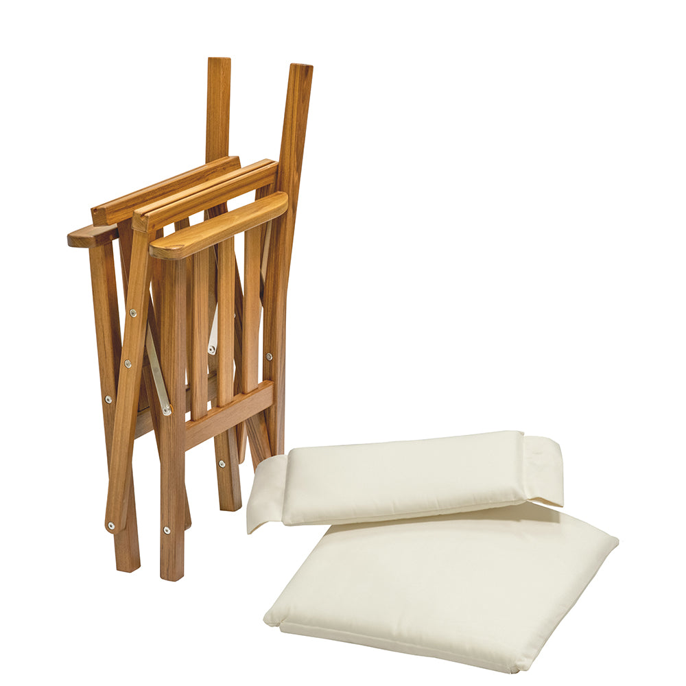 Whitecap Directors Chair II w/Cream Cushion - Teak [61053] - BuoyMart.com  Teak Whitecap