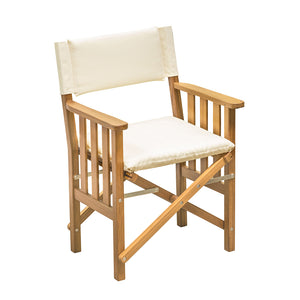 Whitecap Directors Chair II w/Cream Cushion - Teak [61053] - BuoyMart.com  Teak Whitecap