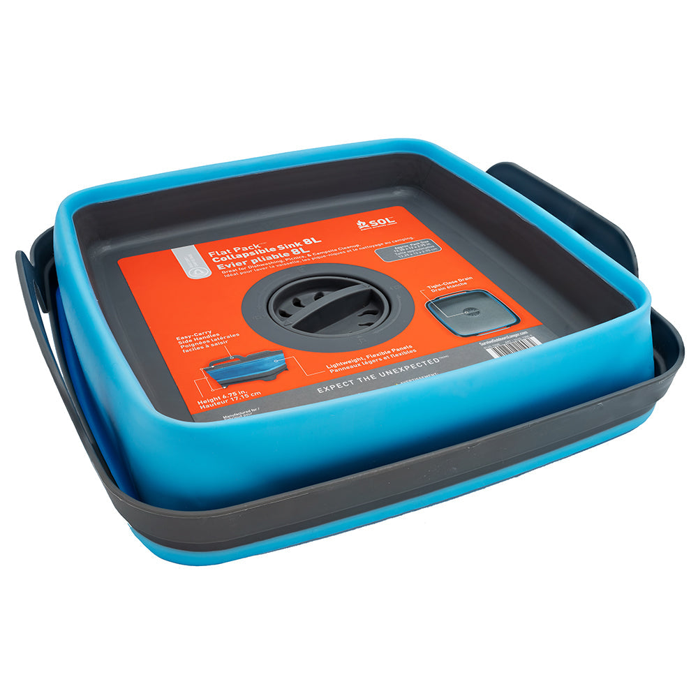 S.O.L. Survive Outdoors Longer Flat Pack Sink - 8L [0140-1008] SOL Survive Outdoors Longer