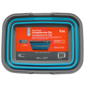 S.O.L. Survive Outdoors Longer Flat Pack Sink - 16L [0140-1012] SOL Survive Outdoors Longer