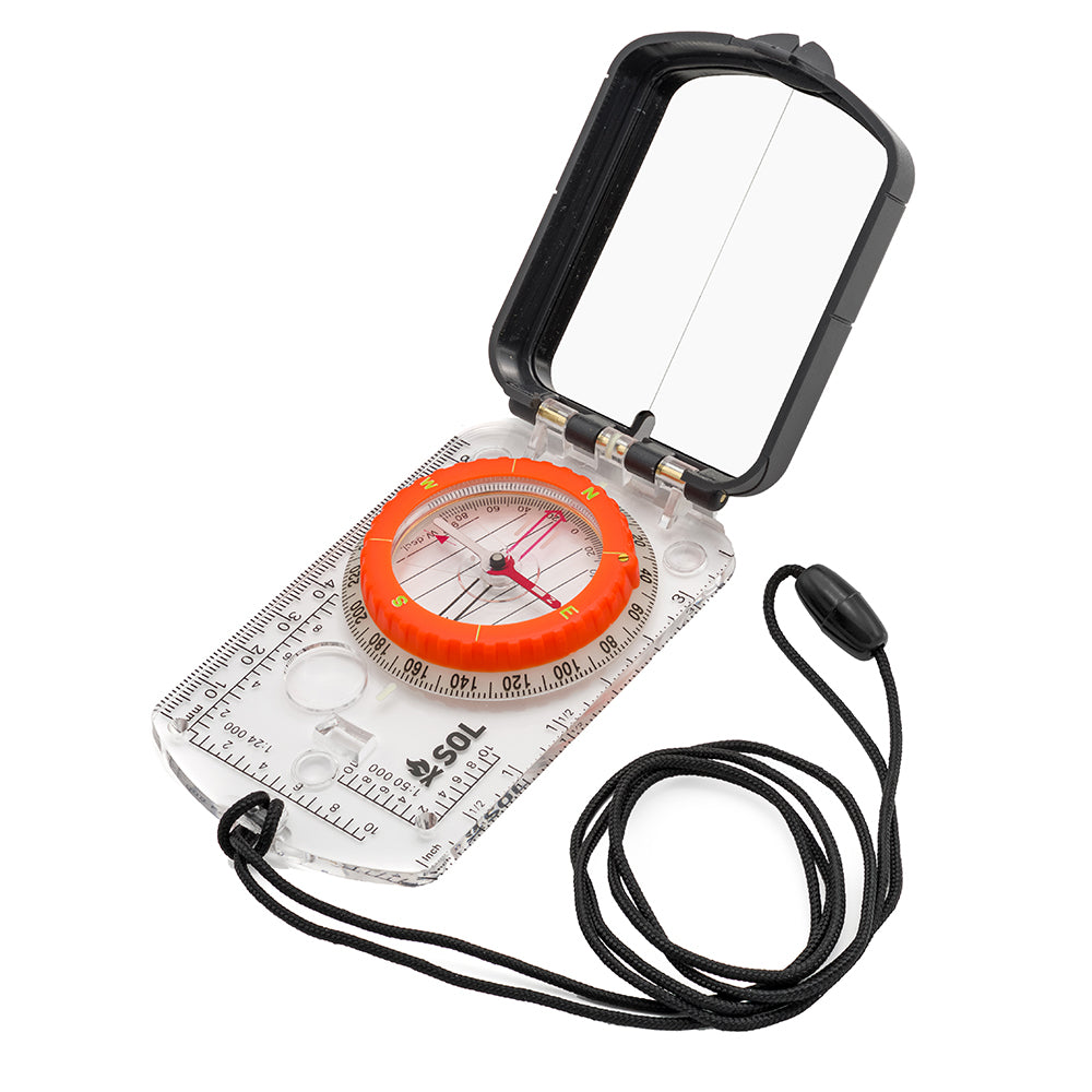 S.O.L. Survive Outdoors Longer Sighting Compass w/Mirror [0140-0030] SOL Survive Outdoors Longer