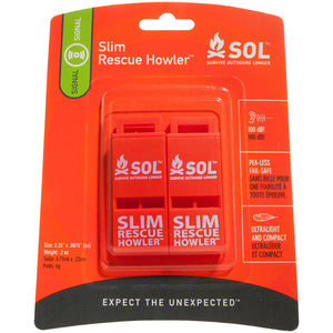 S.O.L. Survive Outdoors Longer Rescue Howler Whistle - 2 Pack [0140-0010] SOL Survive Outdoors Longer